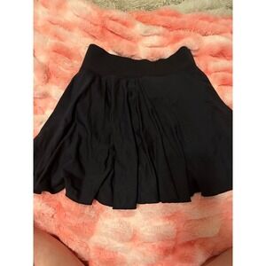 OQQ Women Black Athletic Skort Pleated Tennis Golf Skirt with Pocket Size M